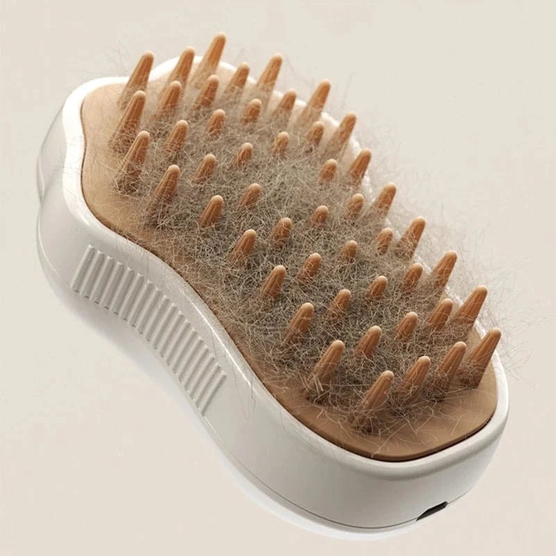 3 in 1 Steamy Pet Dog Brush Cat Steam Brush Electric Spray Cat Hair Brush Comb Massage Pet Grooming Tool Loose Hair Supplies - PawfectCo