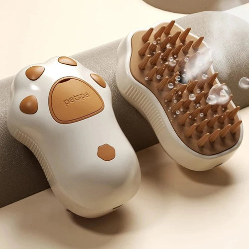3 in 1 Steamy Pet Dog Brush Cat Steam Brush Electric Spray Cat Hair Brush Comb Massage Pet Grooming Tool Loose Hair Supplies - PawfectCo