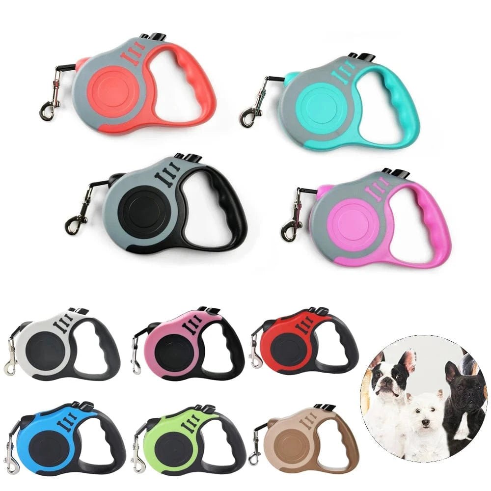 3m 5m Dog Leash Strong Nylon Puppy Lead For Small Medium Large Dogs Cats Automatic Retractable Durable Yorkshire Pet Supplies - PawfectCo