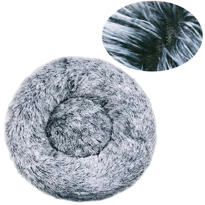 40 - 90cm Round Pet Bed for Large Dog Bed Super Soft Cat Bed Long Plush Dog House for Medium Dog House Winter Warm Sleeping - PawfectCo