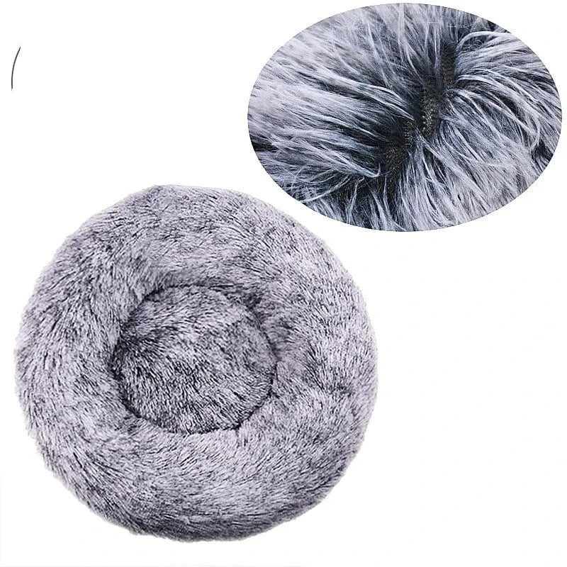40 - 90cm Round Pet Bed for Large Dog Bed Super Soft Cat Bed Long Plush Dog House for Medium Dog House Winter Warm Sleeping - PawfectCo