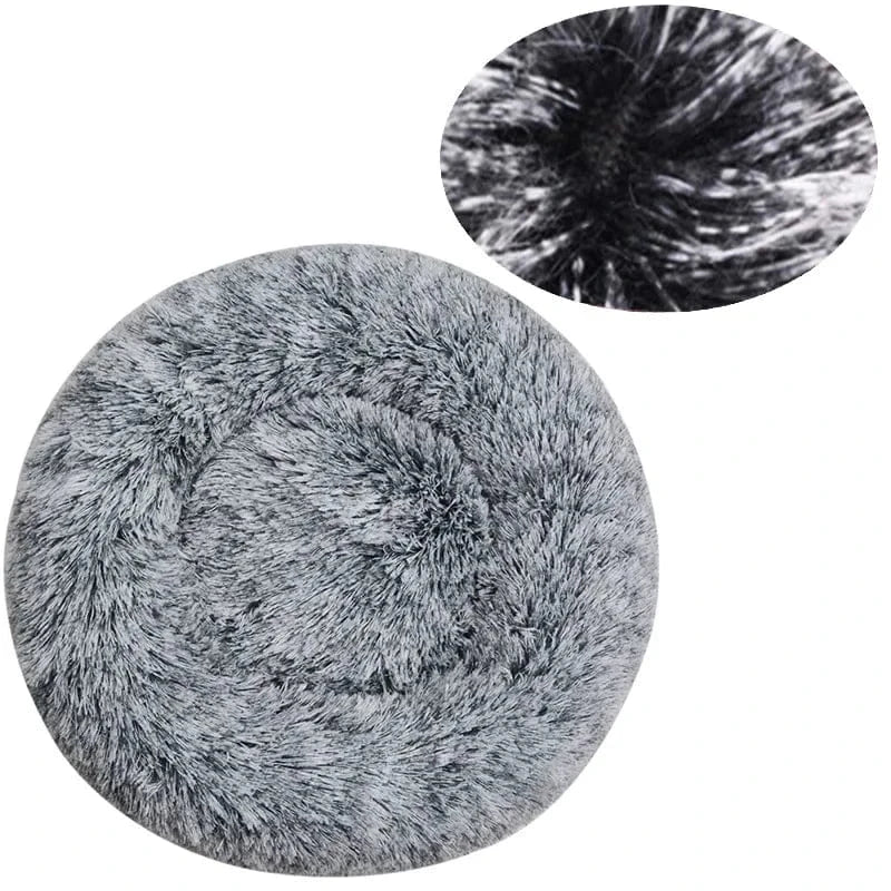 40 - 90cm Round Pet Bed for Large Dog Bed Super Soft Cat Bed Long Plush Dog House for Medium Dog House Winter Warm Sleeping - PawfectCo