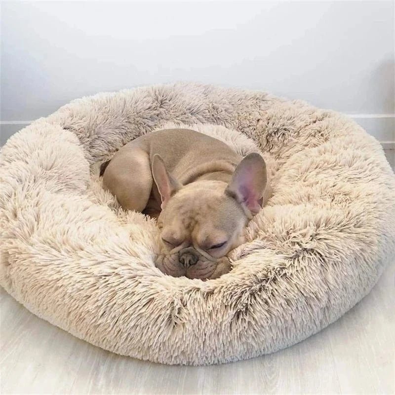 40 - 90cm Round Pet Bed for Large Dog Bed Super Soft Cat Bed Long Plush Dog House for Medium Dog House Winter Warm Sleeping - PawfectCo