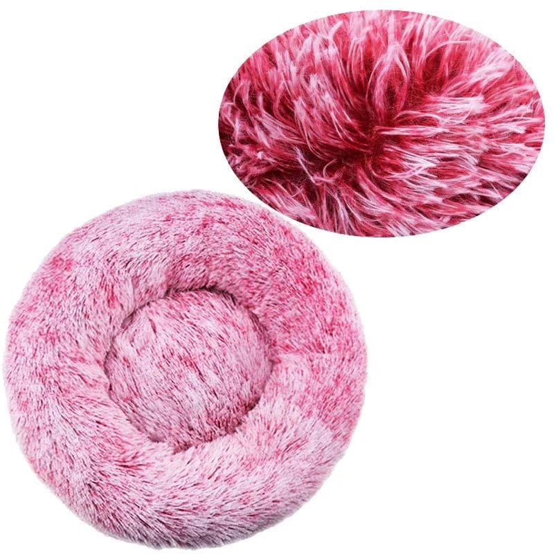 40 - 90cm Round Pet Bed for Large Dog Bed Super Soft Cat Bed Long Plush Dog House for Medium Dog House Winter Warm Sleeping - PawfectCo