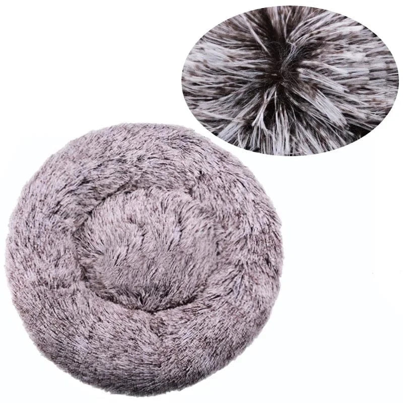 40 - 90cm Round Pet Bed for Large Dog Bed Super Soft Cat Bed Long Plush Dog House for Medium Dog House Winter Warm Sleeping - PawfectCo