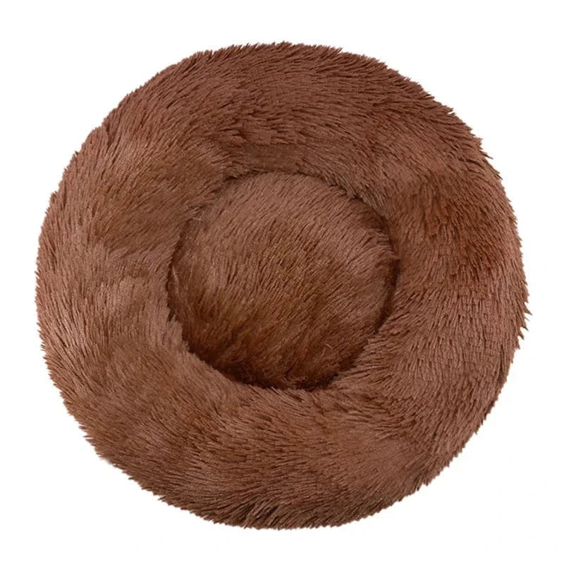 40 - 90cm Round Pet Bed for Large Dog Bed Super Soft Cat Bed Long Plush Dog House for Medium Dog House Winter Warm Sleeping - PawfectCo