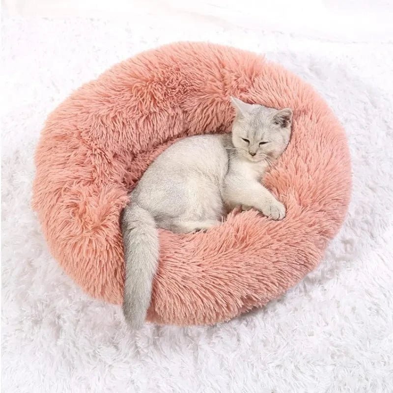 40 - 90cm Round Pet Bed for Large Dog Bed Super Soft Cat Bed Long Plush Dog House for Medium Dog House Winter Warm Sleeping - PawfectCo