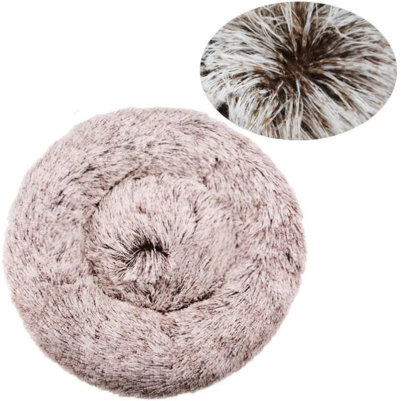 40 - 90cm Round Pet Bed for Large Dog Bed Super Soft Cat Bed Long Plush Dog House for Medium Dog House Winter Warm Sleeping - PawfectCo