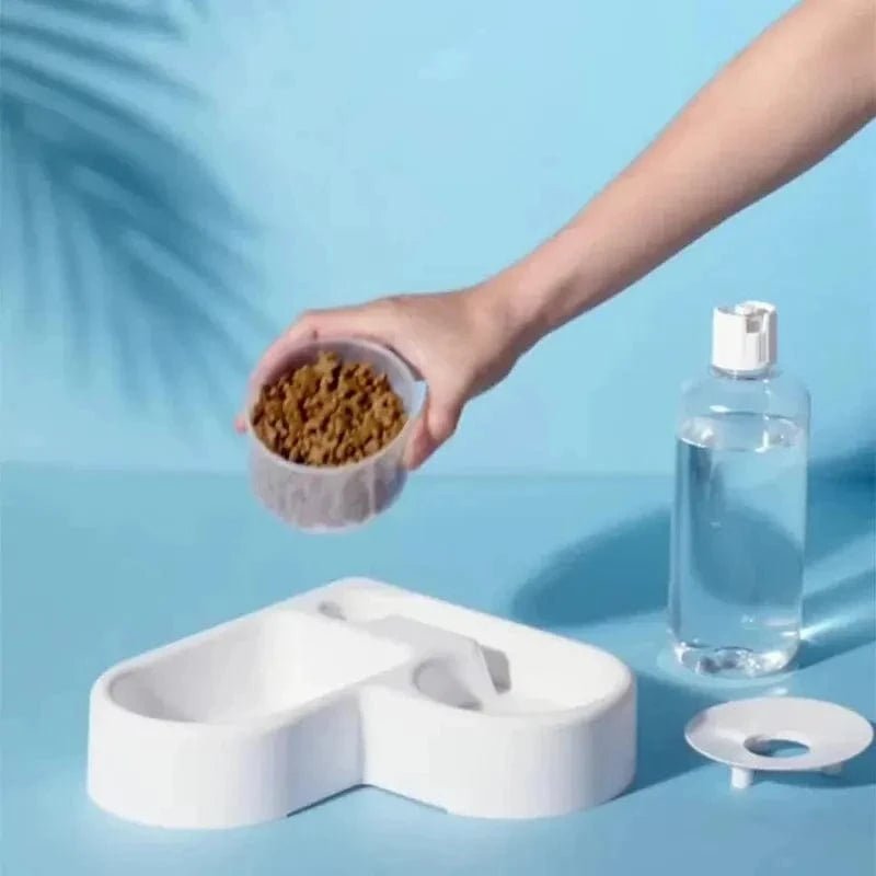 Automatic Drinking Love Pet Bowl Moisture - proof Cat Bowl Dog Basin Dual - use Multi - functional Drinking And Feeding - PawfectCo