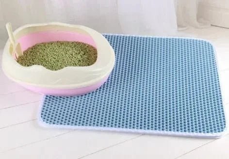 Cat Litter Mat With Gift Double Layer Waterproof Pet Litter Box Mat Non - slip Sand Cat Pad Washable Bed Mat Clean Pad Products - PawfectCo