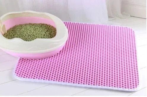 Cat Litter Mat With Gift Double Layer Waterproof Pet Litter Box Mat Non - slip Sand Cat Pad Washable Bed Mat Clean Pad Products - PawfectCo