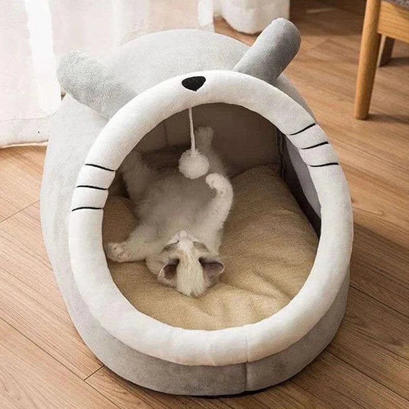 Deep Sleep Cat Bed Cartoon Pet Bed Foldable Removable Washable Pet Sleeping Bed for Small Dog Mat Bag Cave Cats Bed - PawfectCo