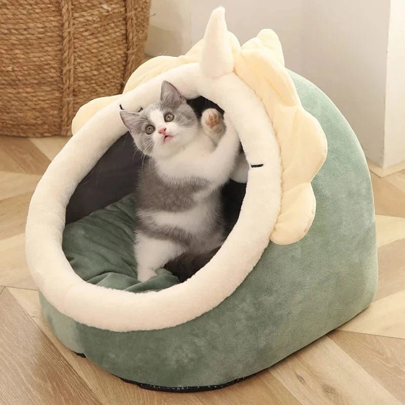 Deep Sleep Cat Bed Cartoon Pet Bed Foldable Removable Washable Pet Sleeping Bed for Small Dog Mat Bag Cave Cats Bed - PawfectCo