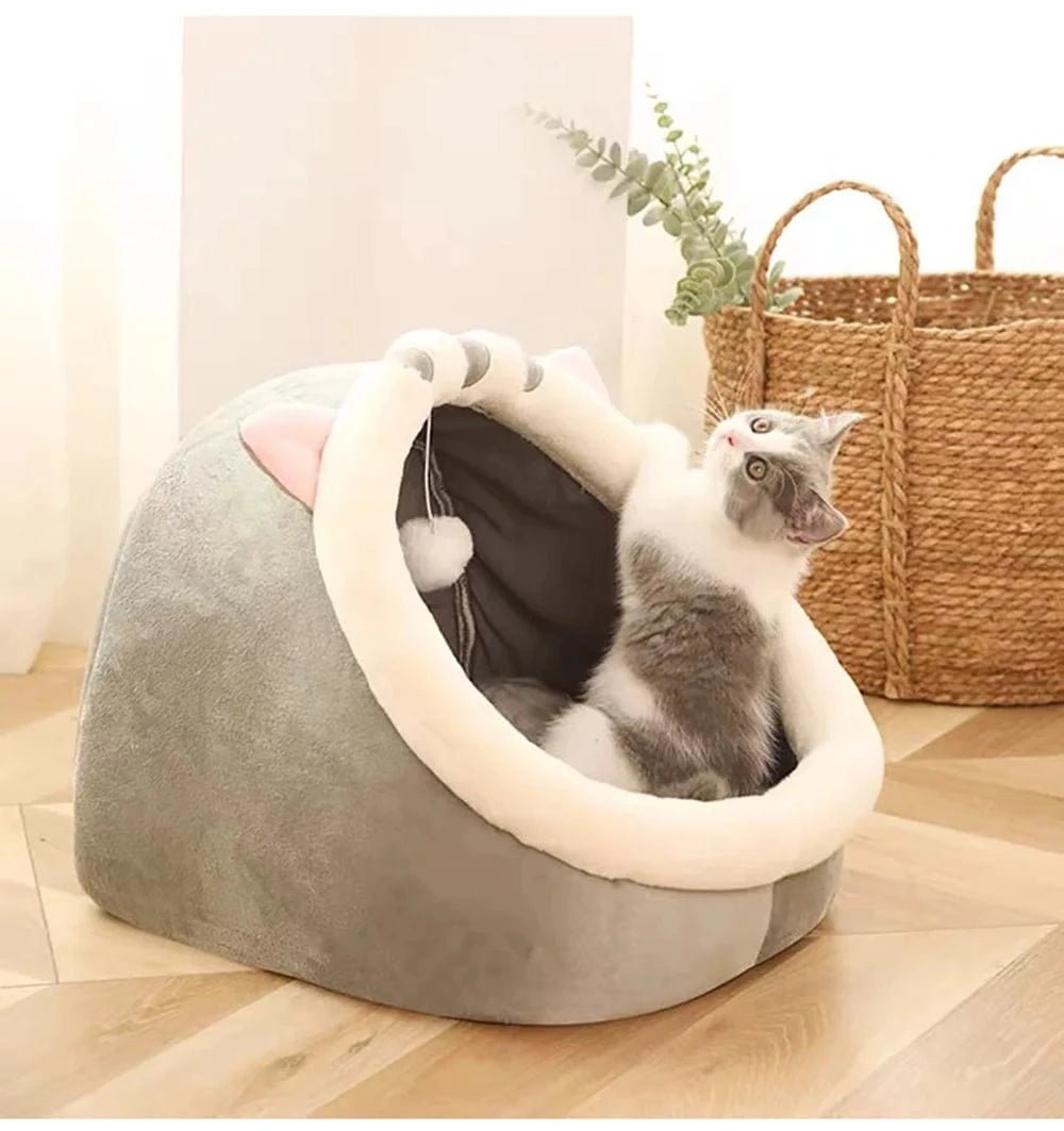 Deep Sleep Cat Bed Cartoon Pet Bed Foldable Removable Washable Pet Sleeping Bed for Small Dog Mat Bag Cave Cats Bed - PawfectCo