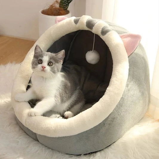 Deep Sleep Cat Bed Cartoon Pet Bed Foldable Removable Washable Pet Sleeping Bed for Small Dog Mat Bag Cave Cats Bed - PawfectCo