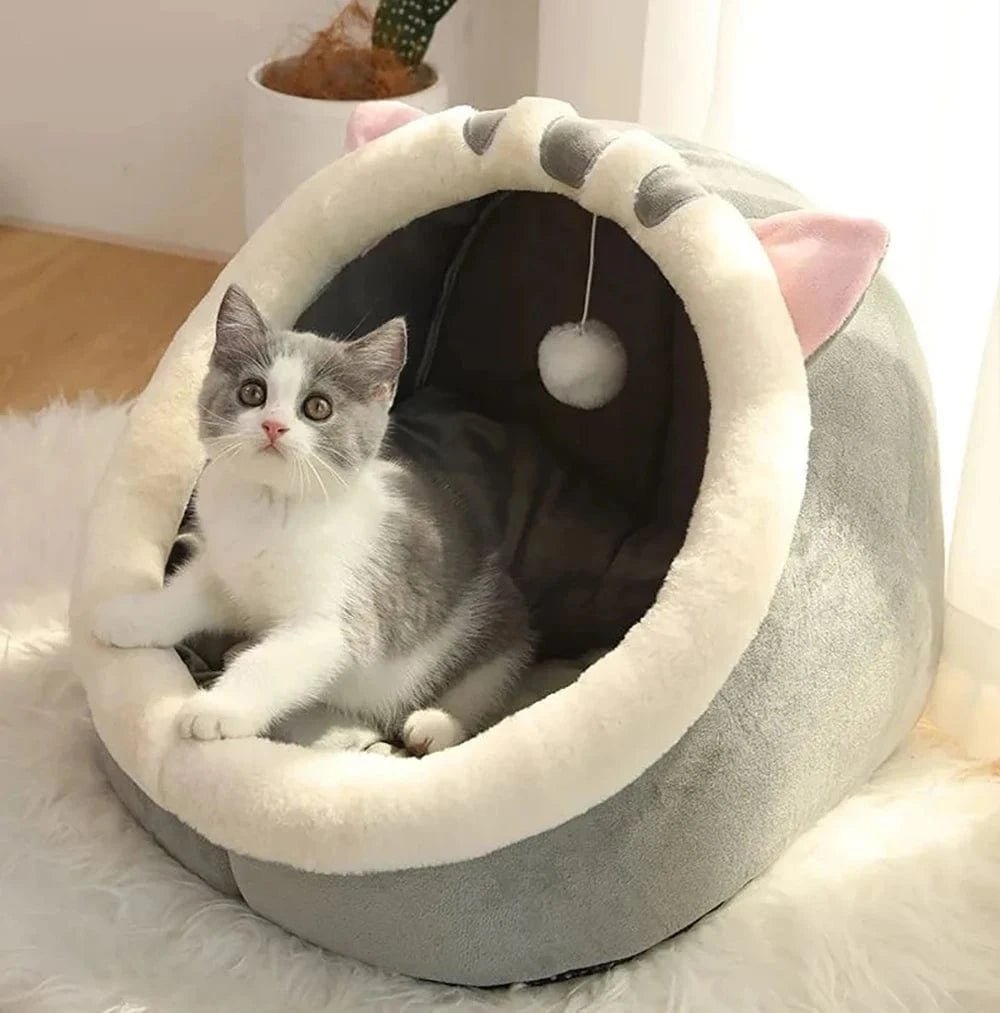 Deep Sleep Cat Bed Cartoon Pet Bed Foldable Removable Washable Pet Sleeping Bed for Small Dog Mat Bag Cave Cats Bed - PawfectCo