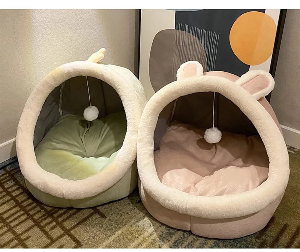 Deep Sleep Cat Bed Cartoon Pet Bed Foldable Removable Washable Pet Sleeping Bed for Small Dog Mat Bag Cave Cats Bed - PawfectCo