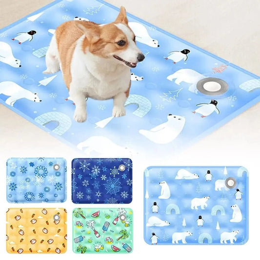 Dog Cooling Mat Summer Portable Pet Cool Pad Summer Ice Cool Comfort Water Durable Sofa Blanket For Small Medium Large Dogs Cats - PawfectCo