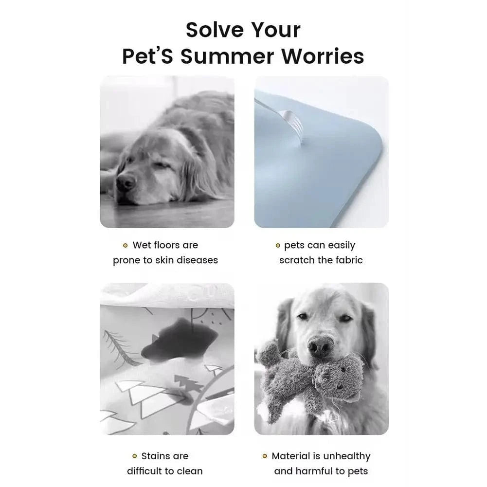 Dog Cooling Mat Summer Portable Pet Cool Pad Summer Ice Cool Comfort Water Durable Sofa Blanket For Small Medium Large Dogs Cats - PawfectCo