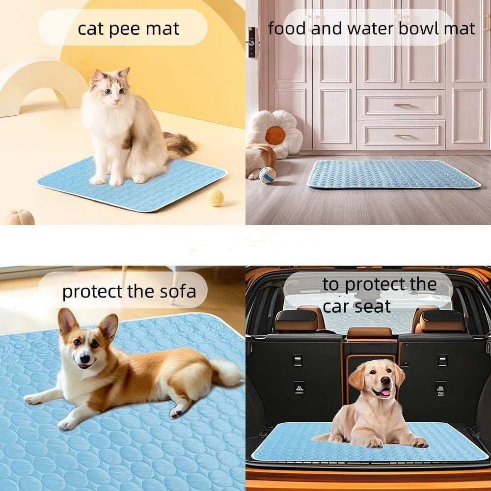 Dog Mat Cooling Summer Pad Mat For Dogs Cat Blanket Sofa Breathable Pet Dog Bed Summer Washable For Small Medium Large Dogs - PawfectCo