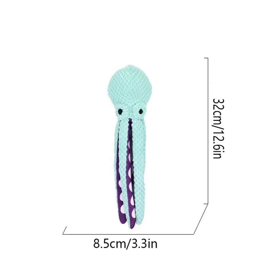Dog pet plush octopus toy interactive sound anti - demolition home large and small dog boredom companion toy - PawfectCo
