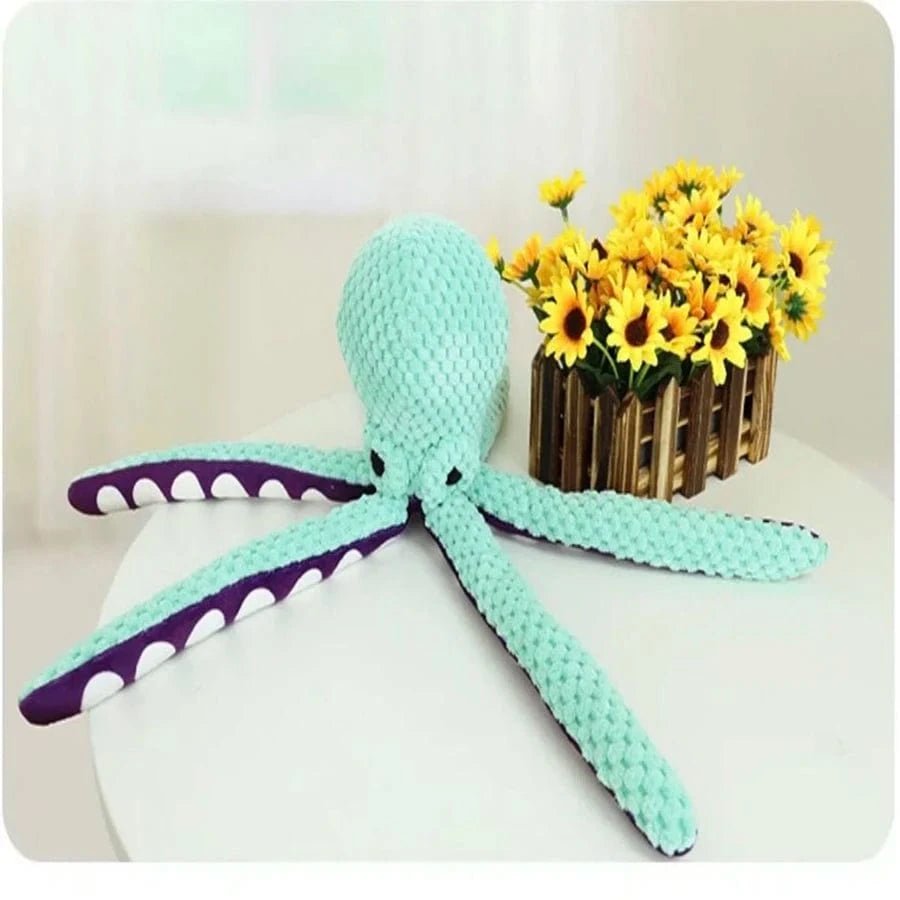 Dog pet plush octopus toy interactive sound anti - demolition home large and small dog boredom companion toy - PawfectCo