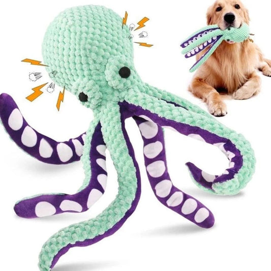 Dog pet plush octopus toy interactive sound anti - demolition home large and small dog boredom companion toy - PawfectCo