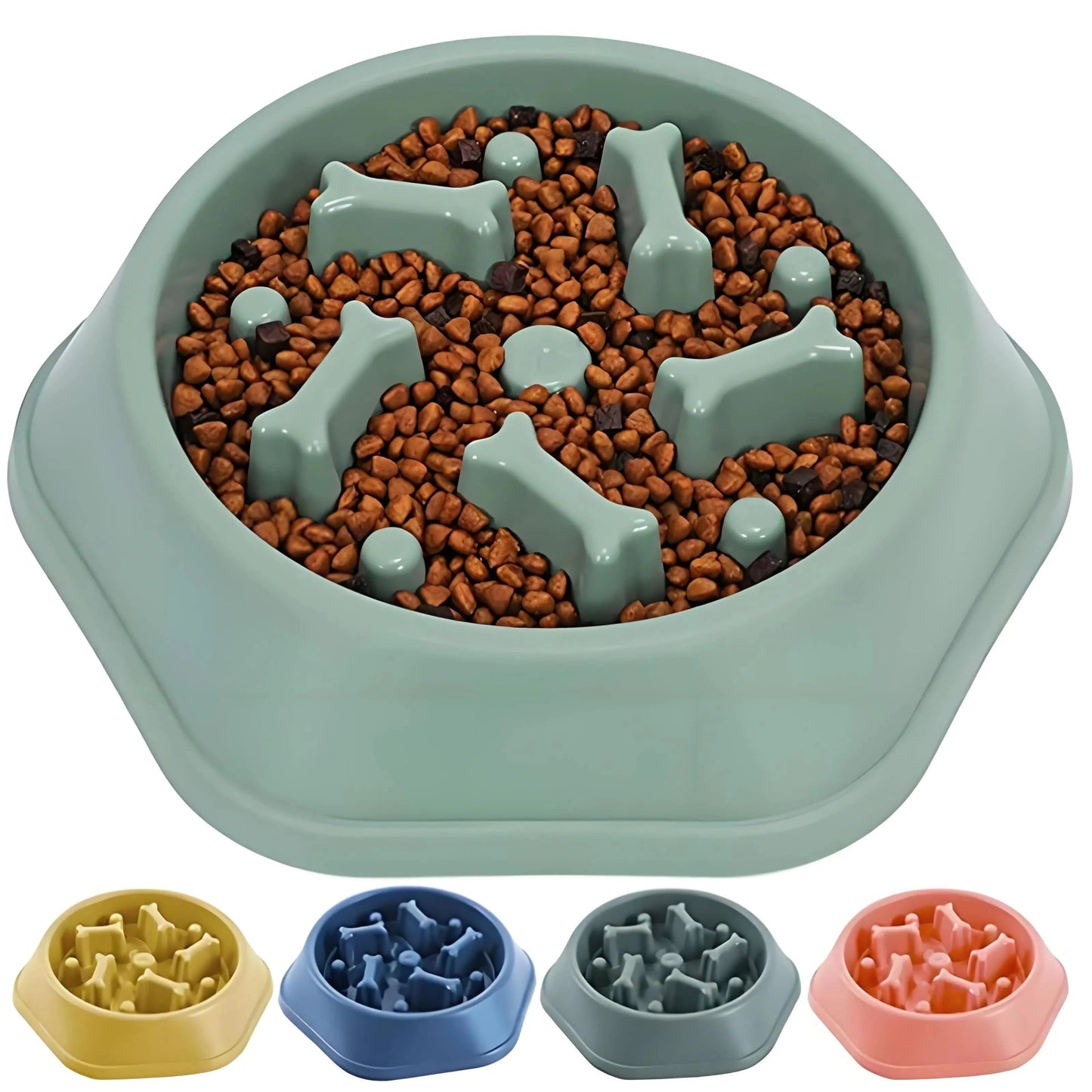 Dog Slow Feeder Bowl Anti - glutton Food Bowl for Dogs Slow Eating Dog Feeders Healthy Diet Pet Feeding Watering Supplies - PawfectCo