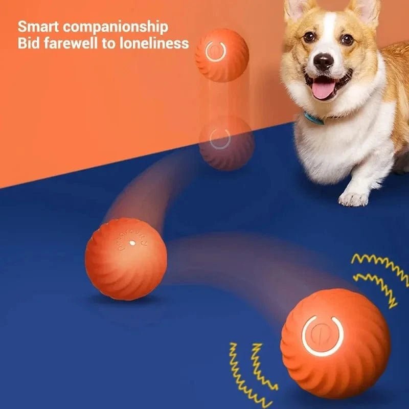 Dog Toy Ball Automatic Moving Bouncing Rolling Ball USB Smart puppy Interactive Dog Chew Toy Ball - PawfectCo