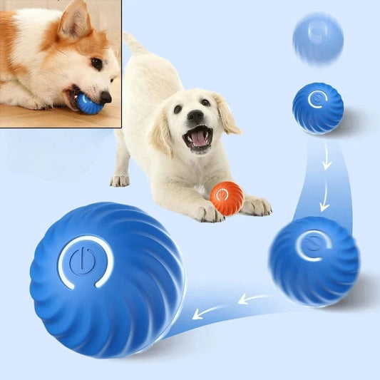Dog Toy Ball Automatic Moving Bouncing Rolling Ball USB Smart puppy Interactive Dog Chew Toy Ball - PawfectCo