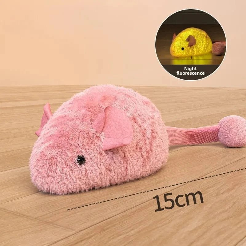 Interactive Plush Mouse Cat Toys Simulation Mice Kitten Self - Playing Plush Toys Indoor Pet Cats Chew Toy - PawfectCo