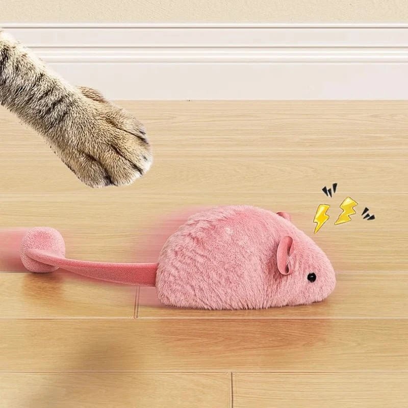 Interactive Plush Mouse Cat Toys Simulation Mice Kitten Self - Playing Plush Toys Indoor Pet Cats Chew Toy - PawfectCo