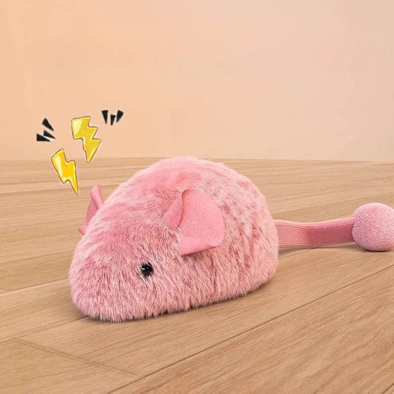 Interactive Plush Mouse Cat Toys Simulation Mice Kitten Self - Playing Plush Toys Indoor Pet Cats Chew Toy - PawfectCo