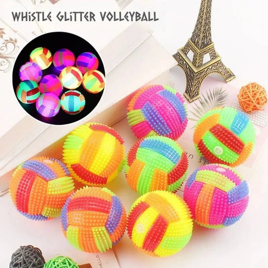 LAMGOOL Glowing Ball Dog Toy Led Puppy Bouncy Chew Dog Ball Molar Toy Pet Color Light Ball Interactive Toys for Cats Small Dogs - PawfectCo
