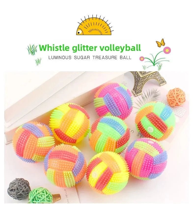 LAMGOOL Glowing Ball Dog Toy Led Puppy Bouncy Chew Dog Ball Molar Toy Pet Color Light Ball Interactive Toys for Cats Small Dogs - PawfectCo