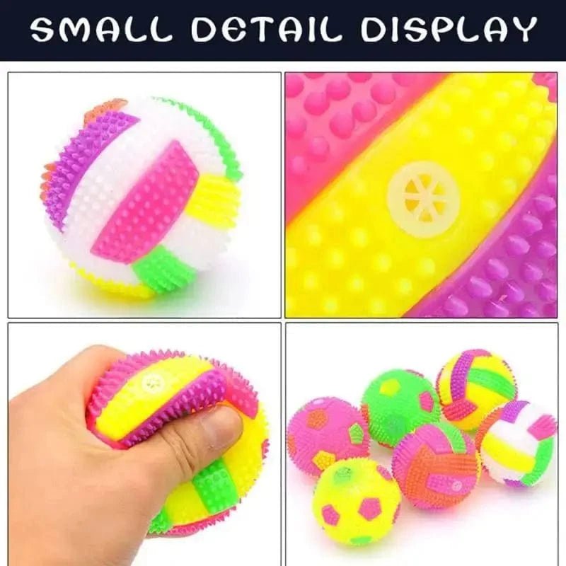 LAMGOOL Glowing Ball Dog Toy Led Puppy Bouncy Chew Dog Ball Molar Toy Pet Color Light Ball Interactive Toys for Cats Small Dogs - PawfectCo