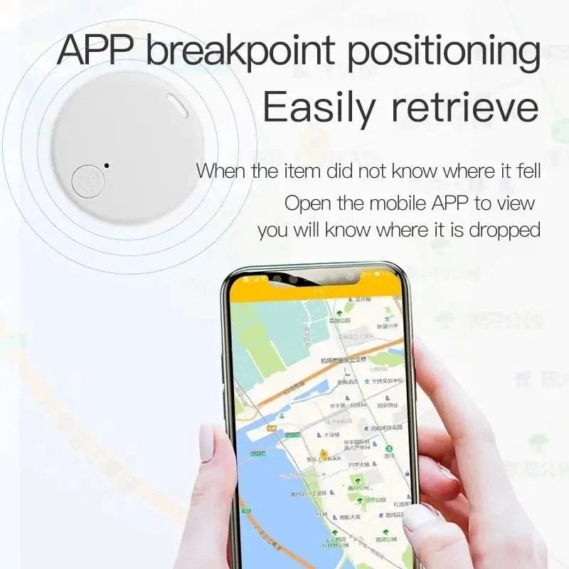 Mini GPS Locator AntiLost Alarm Wallet Keychain Smart Tag Bluetooth - Compatible Tracer Keychain Dog Pet Child Tracker Key Finder - PawfectCo