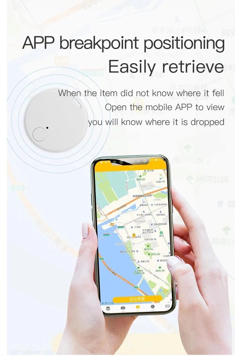 Mini GPS Locator AntiLost Alarm Wallet Keychain Smart Tag Bluetooth - Compatible Tracer Keychain Dog Pet Child Tracker Key Finder - PawfectCo