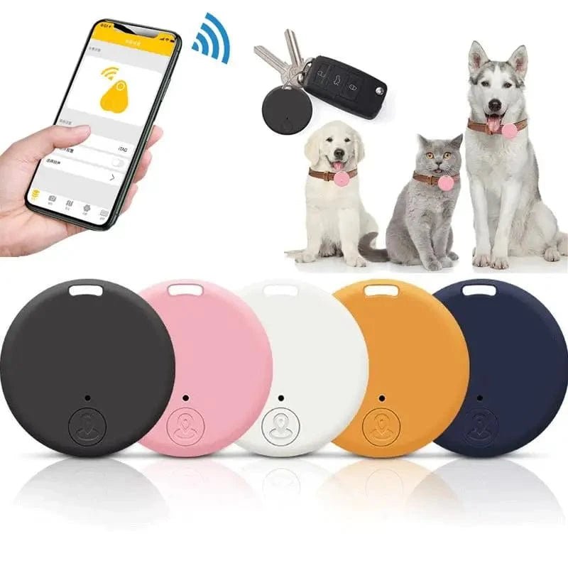 Mini GPS Locator AntiLost Alarm Wallet Keychain Smart Tag Bluetooth - Compatible Tracer Keychain Dog Pet Child Tracker Key Finder - PawfectCo