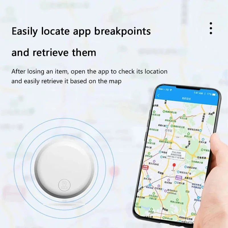 Mini GPS Locator AntiLost Alarm Wallet Keychain Smart Tag Bluetooth - Compatible Tracer Keychain Dog Pet Child Tracker Key Finder - PawfectCo