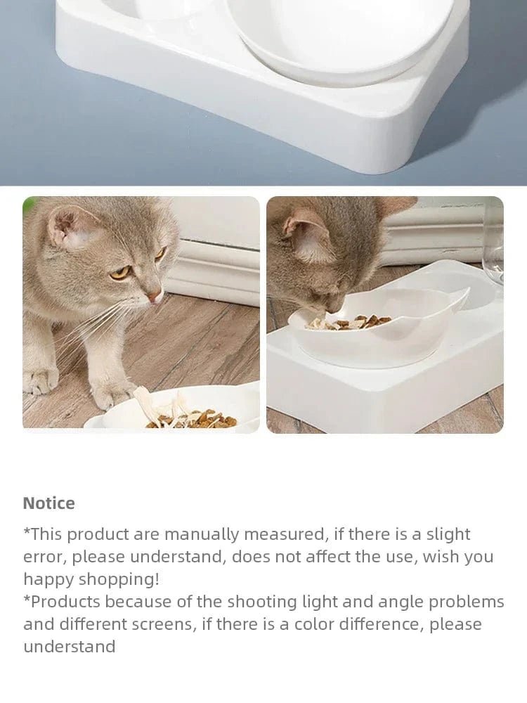 New Pet Bowl 15 Degrees Tilt to Protect Cervical Vertebrae Dog Food Bowl Automatic Drinking Feeder Pet Feeding Supplies - PawfectCo