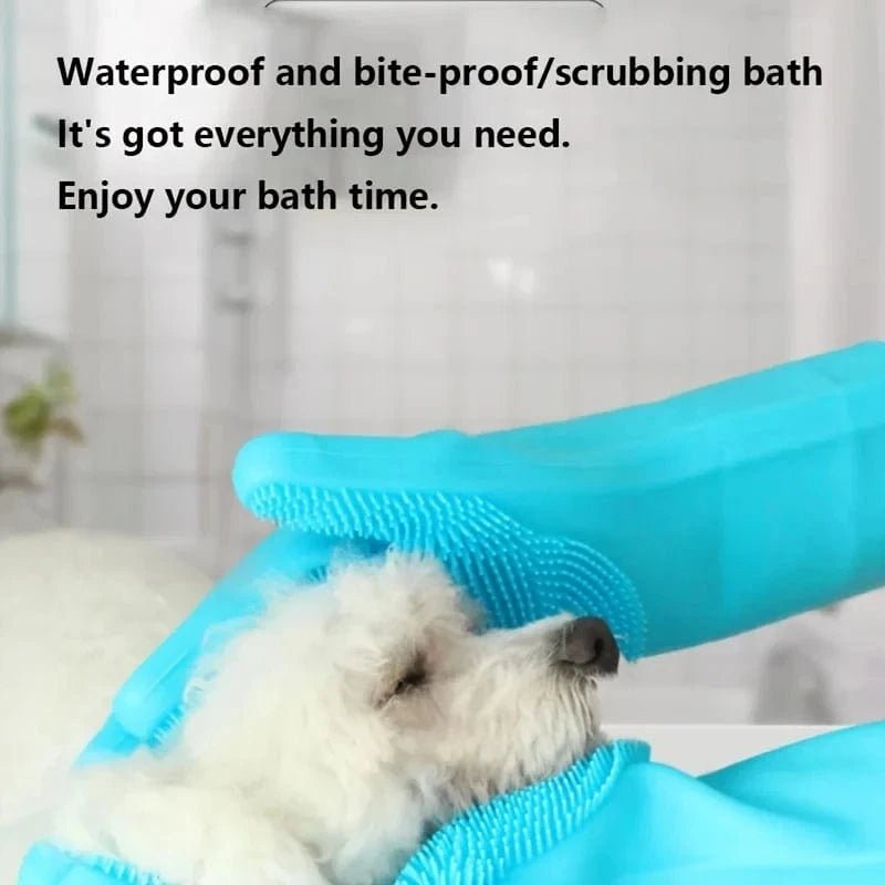 Pet Grooming Cleaning Gloves Dog Cat Bathing Shampoo Glove Scrubber Magic Dishwashing Cleanner Sponge Silicon Hair Removal Glove - PawfectCo