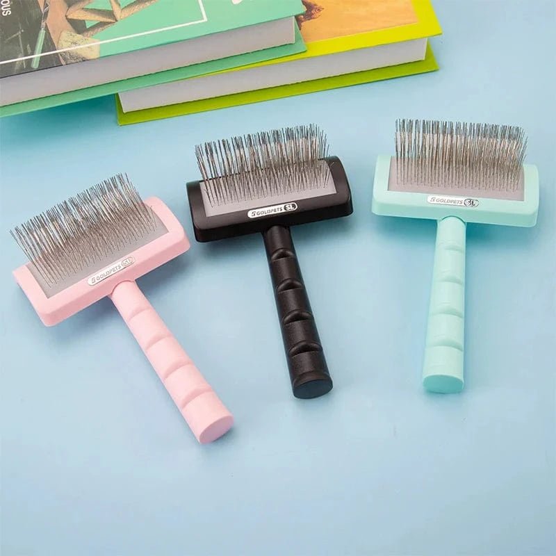 Pet Grooming Comb Shedding Hair Remove Needle Brush Slicker Massage Tool Large Dog Cat Pet Supplies Accessories - PawfectCo