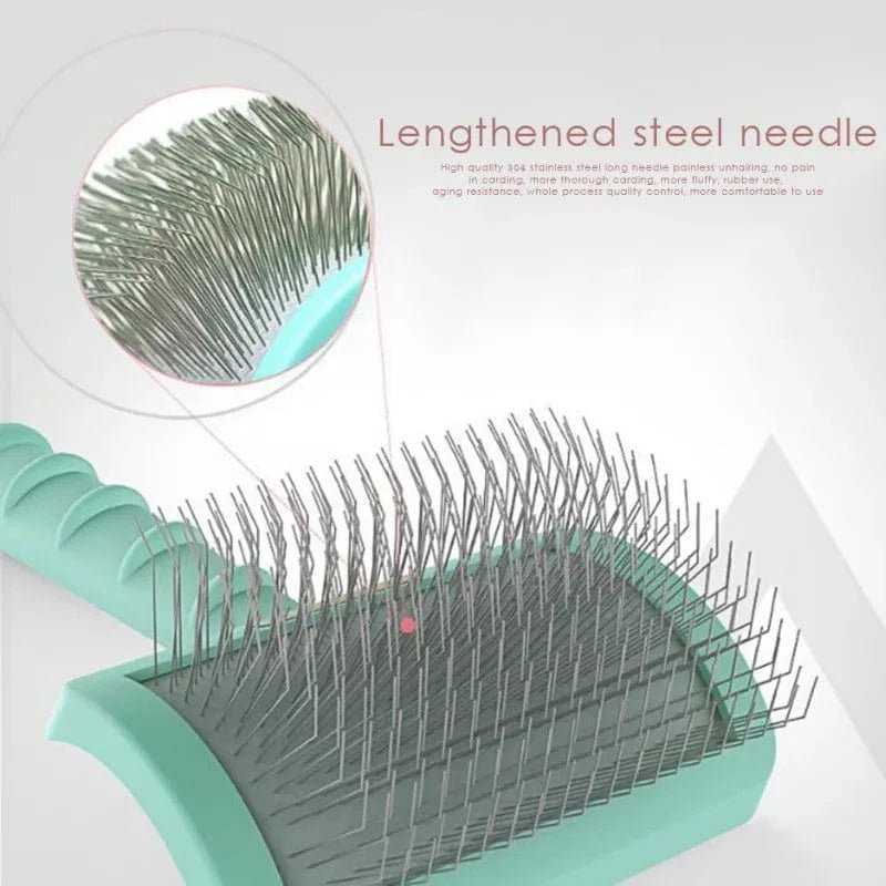 Pet Grooming Comb Shedding Hair Remove Needle Brush Slicker Massage Tool Large Dog Cat Pet Supplies Accessories - PawfectCo