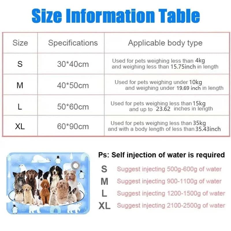 Pet ice mat summer cooling cat cool pad dog ice bed dormitory sofa mat computer cooling pad camping pad - PawfectCo