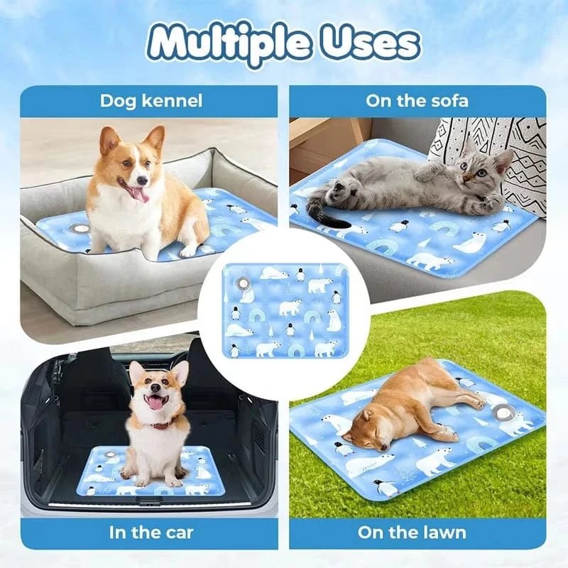 Pet ice mat summer cooling cat cool pad dog ice bed dormitory sofa mat computer cooling pad camping pad - PawfectCo