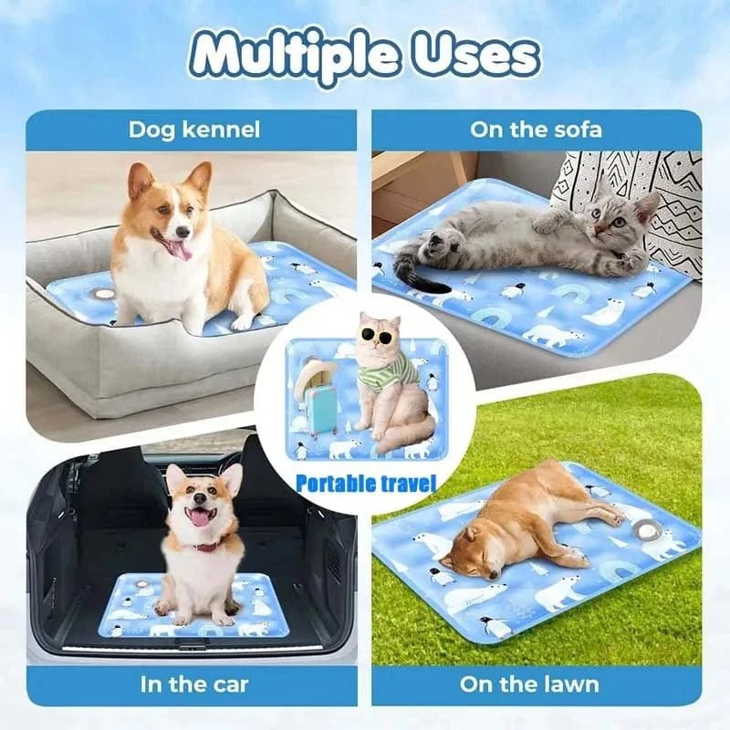Pet ice mat summer cooling cat cool pad dog ice bed dormitory sofa mat computer cooling pad camping pad - PawfectCo
