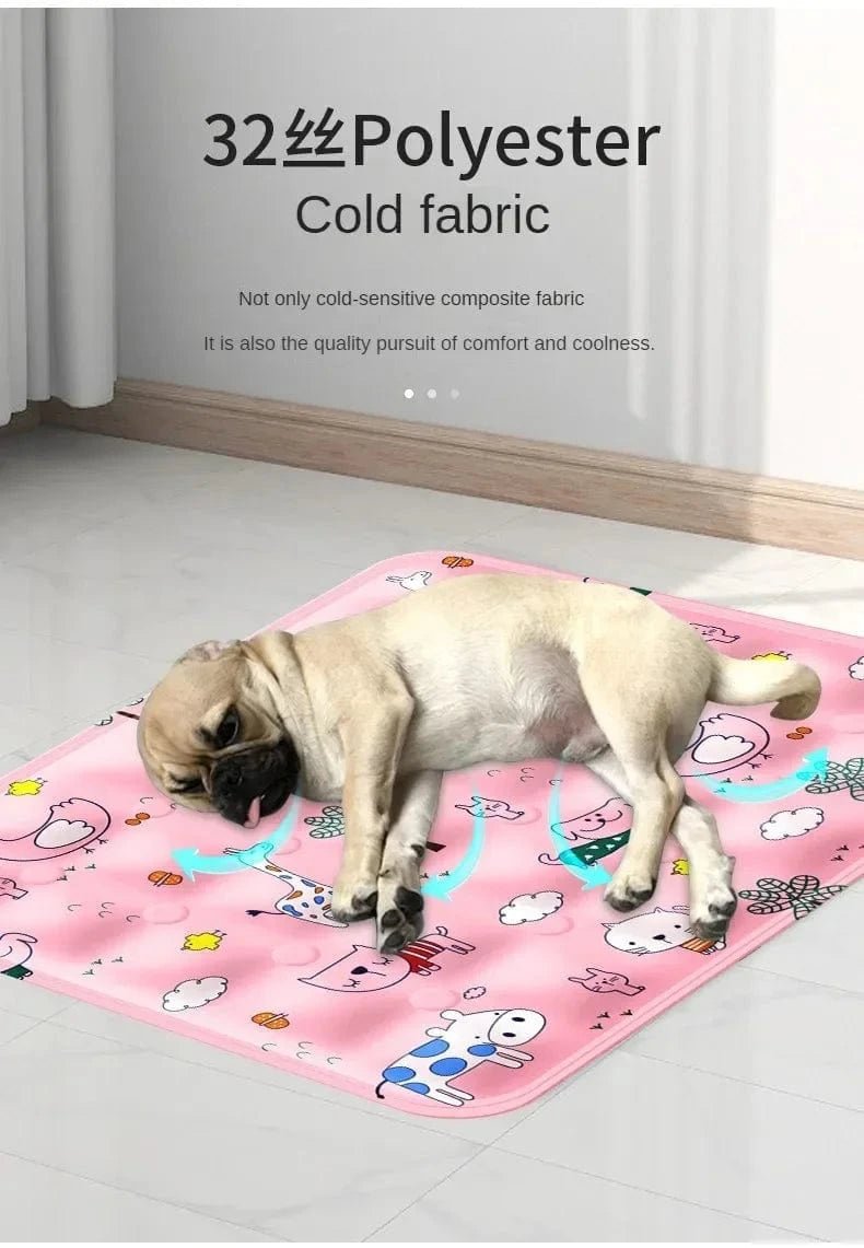 Pet Ice Pad Summer Dog Cooler Pad Breathable Cat Cooling Ice Pad Large Dog Sleeping Pet Ice Pad Sleeping Pad Summer Cooling Pad - PawfectCo