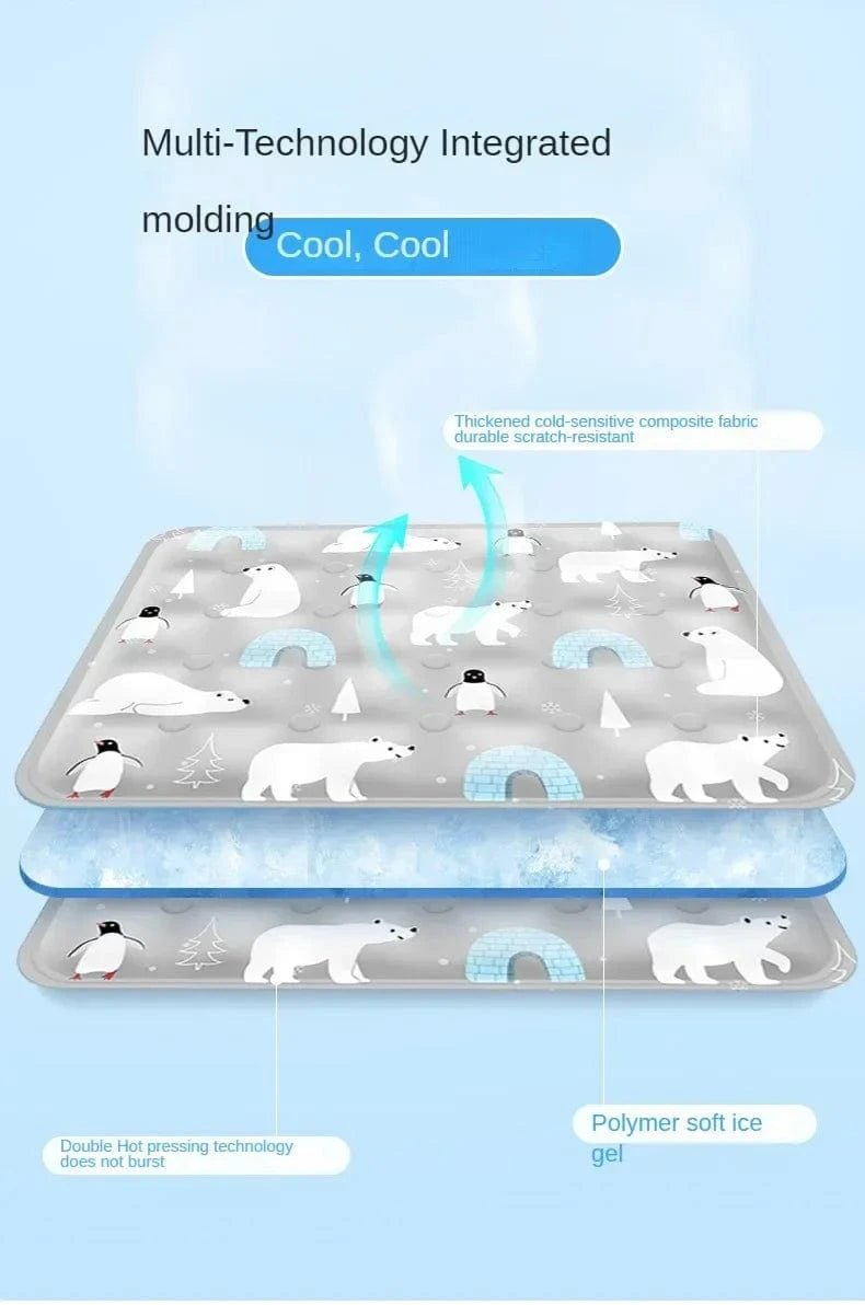 Pet Ice Pad Summer Dog Cooler Pad Breathable Cat Cooling Ice Pad Large Dog Sleeping Pet Ice Pad Sleeping Pad Summer Cooling Pad - PawfectCo