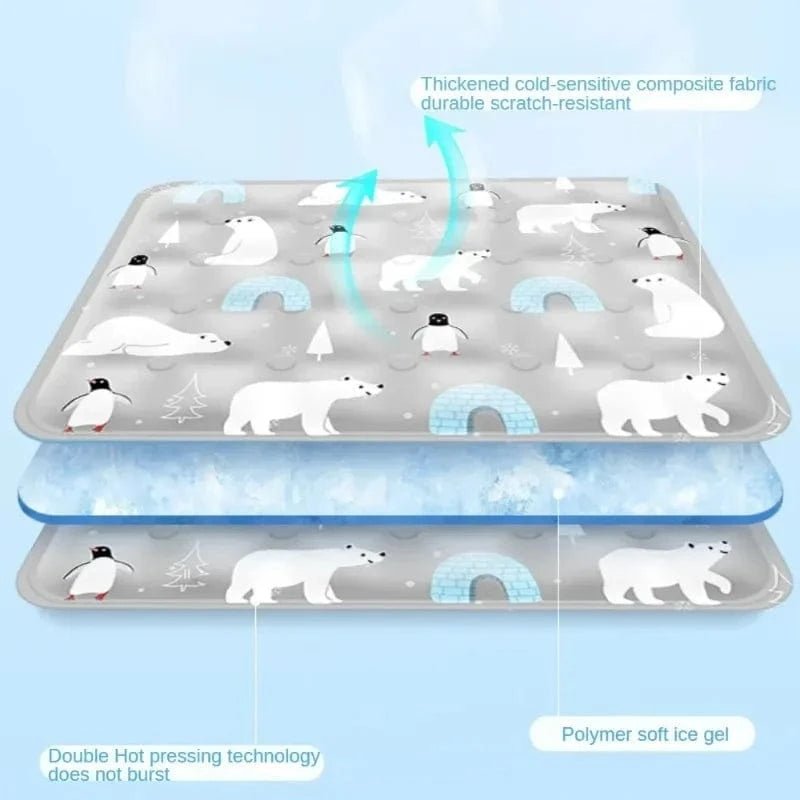 Pet Ice Pad Summer Dog Cooler Pad Breathable Cat Cooling Ice Pad Large Dog Sleeping Pet Ice Pad Sleeping Pad Summer Cooling Pad - PawfectCo